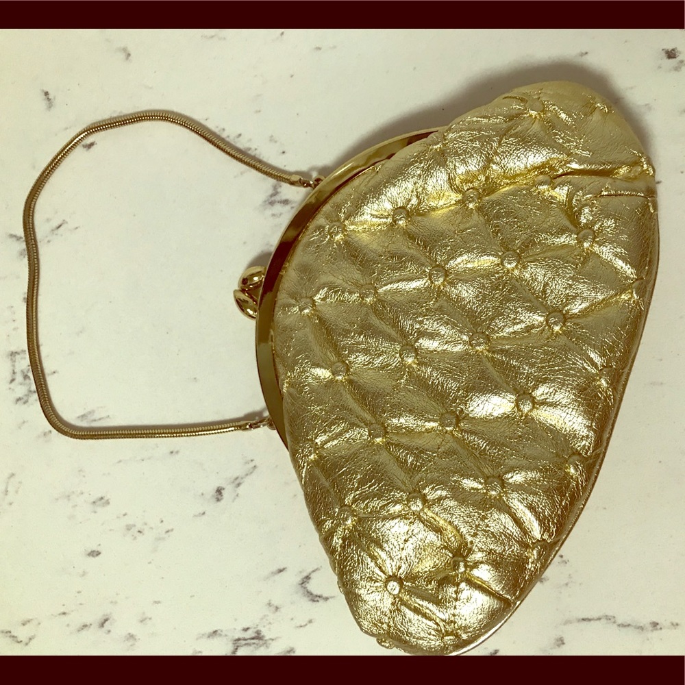 Jessica McClintock Small Gold bag clutch purse